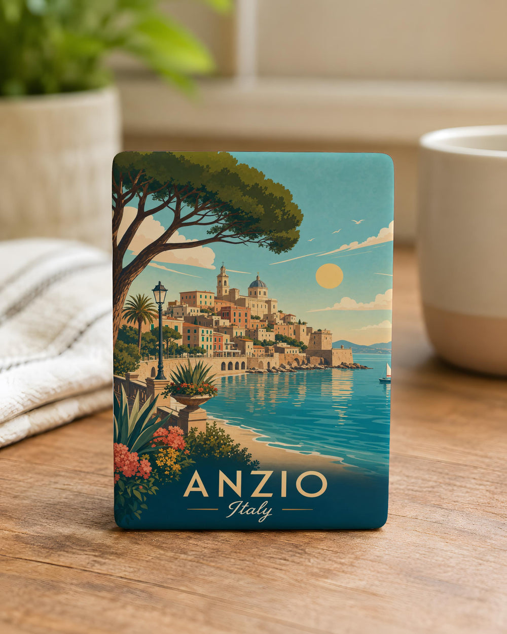 Anzio Italy Fridge Magnet, Anzio Travel Souvenir, Italy Coastal Town Keepsake, Lazio Italy Vacation Gift, Anzio Landmark Magnet