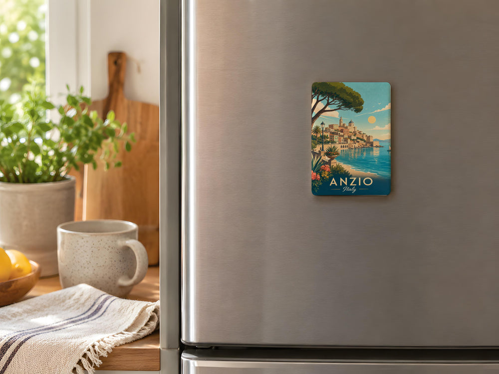 Anzio Italy Fridge Magnet, Anzio Travel Souvenir, Italy Coastal Town Keepsake, Lazio Italy Vacation Gift, Anzio Landmark Magnet