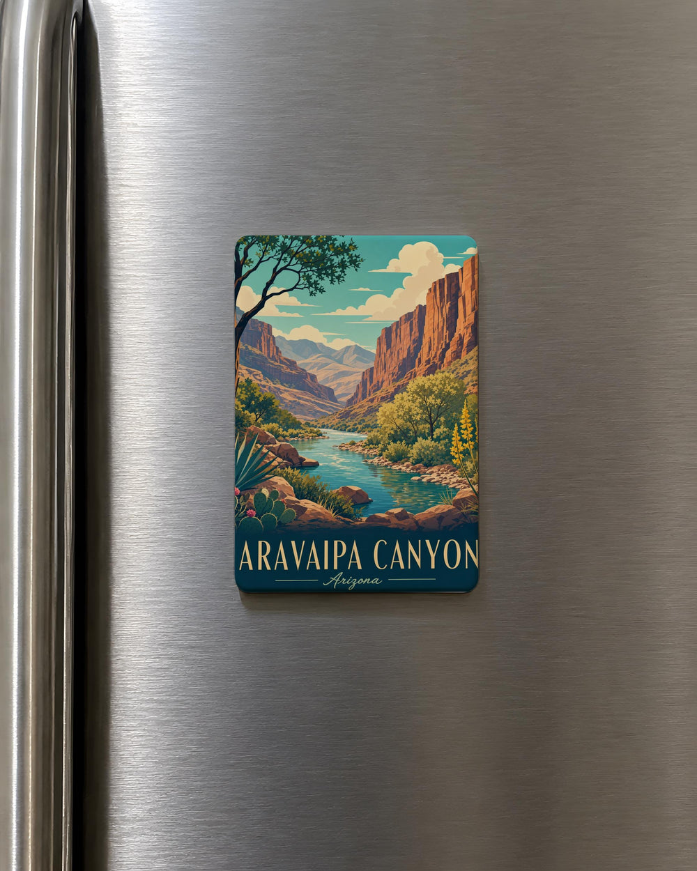 Aravaipa Canyon Fridge Magnet, Arizona Canyon Landscape Souvenir, Desert Nature Travel Keepsake Gift