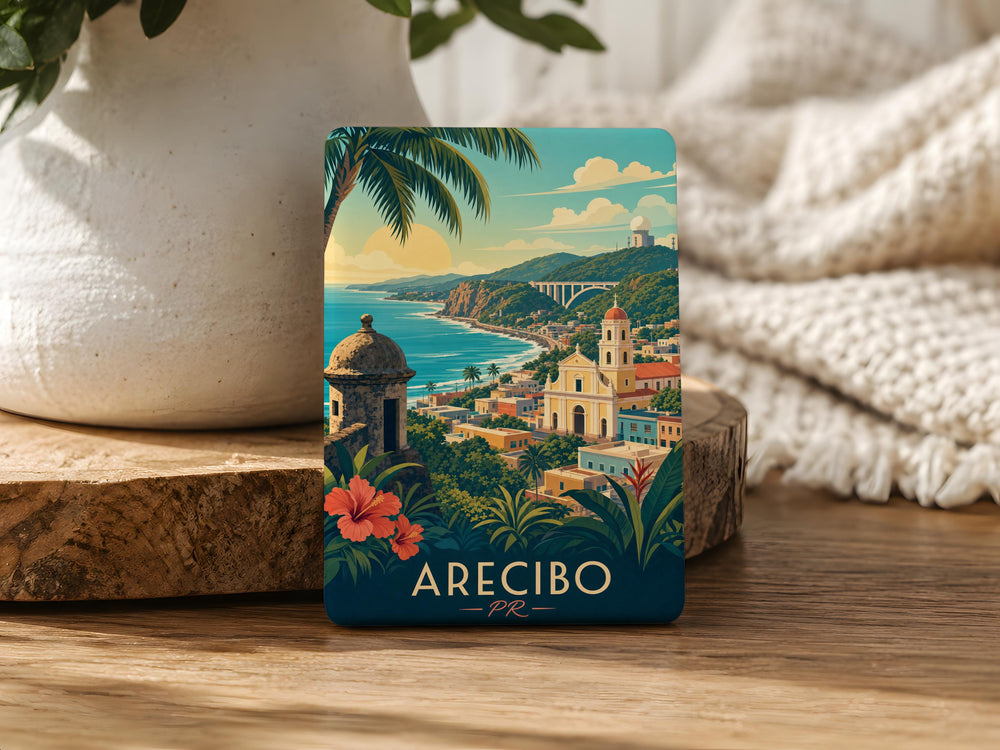 Arecibo Puerto Rico Fridge Magnet, Arecibo PR Souvenir Magnet, Puerto Rico Travel Gift, Arecibo Keepsake Magnet