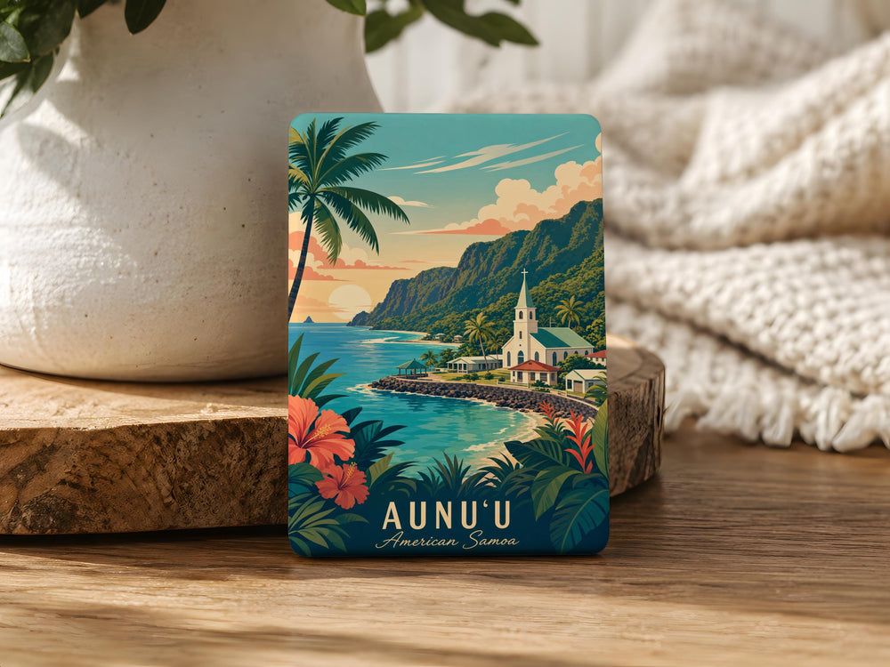 Aunuu American Samoa Fridge Magnet, Aunu'u Island Souvenir Magnet, American Samoa Travel Keepsake Refrigerator Magnet
