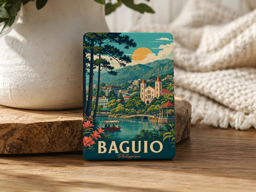 Baguio Philippines Fridge Magnet, Baguio City Souvenir Magnet, Philippines Travel Gift, Cordillera Mountain Destination Keepsake