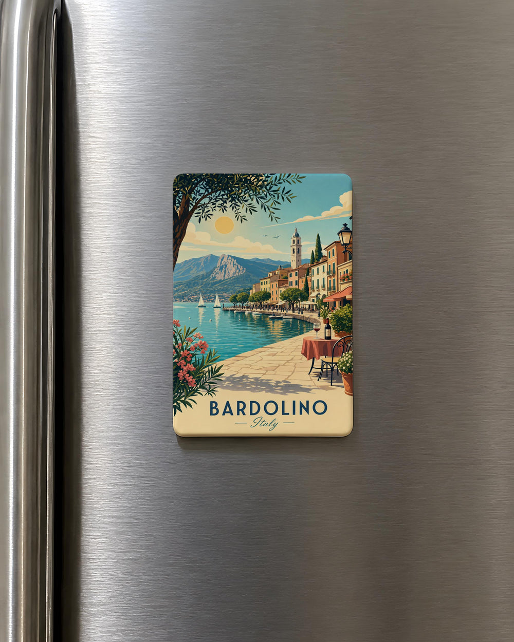 Bardolino Italy Fridge Magnet, Lake Garda Travel Souvenir, Bardolino Town Landmark Keepsake Magnet, Italian Vacation Gift