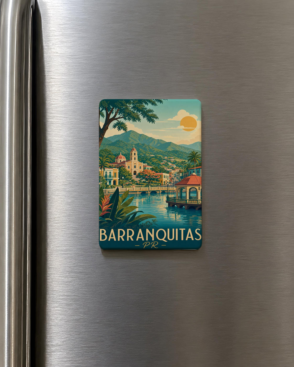 Barranquitas PR Fridge Magnet, Puerto Rico Town Souvenir Magnet, Barranquitas Travel Gift, Puerto Rico Keepsake Magnet