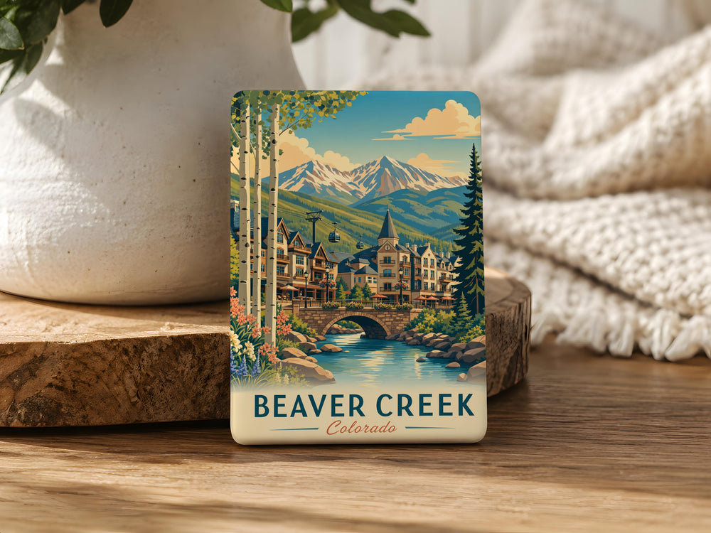 Beaver Creek CO Fridge Magnet, Colorado Mountain Town Souvenir Magnet, Beaver Creek Colorado Travel Gift Magnet