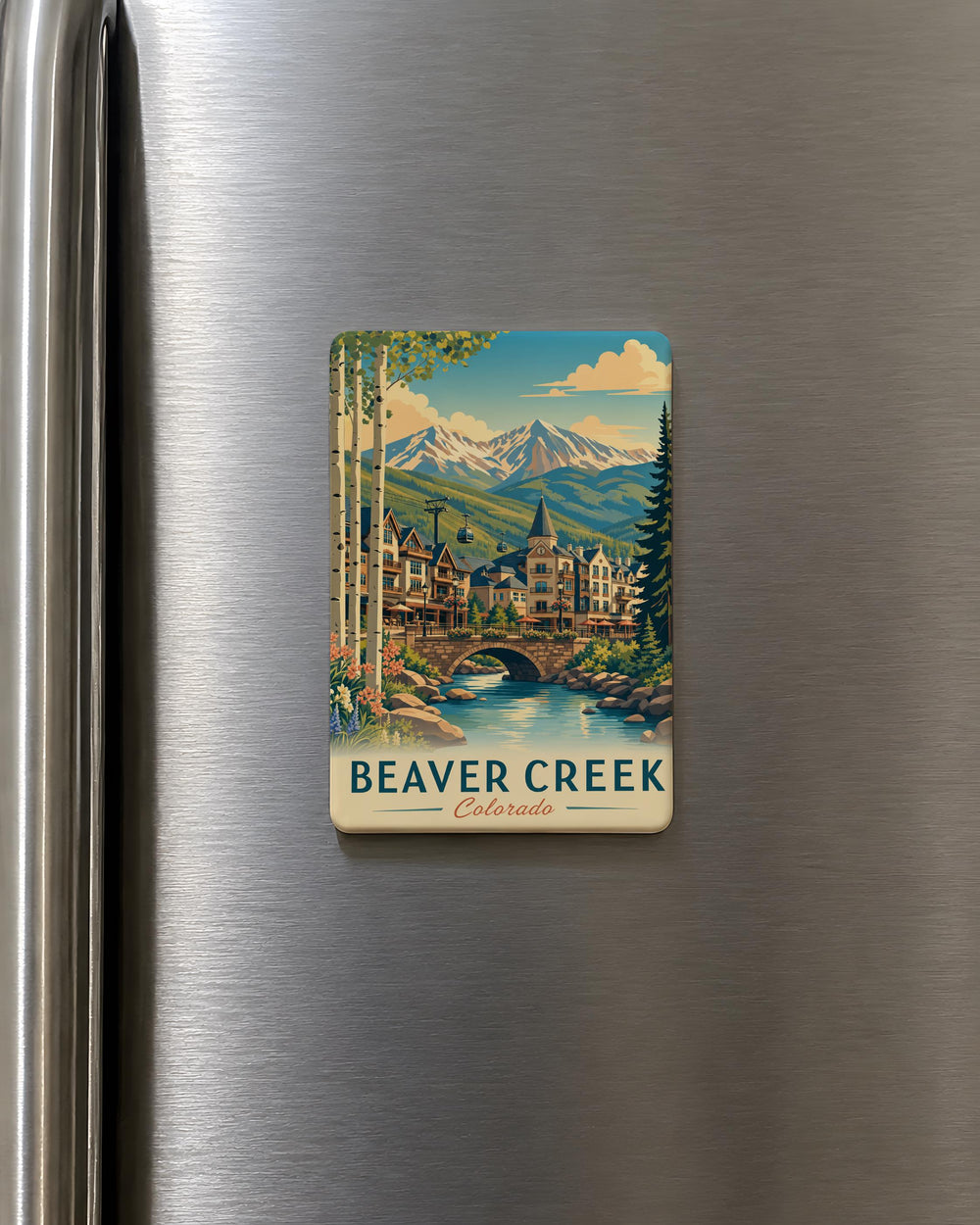 Beaver Creek CO Fridge Magnet, Colorado Mountain Town Souvenir Magnet, Beaver Creek Colorado Travel Gift Magnet