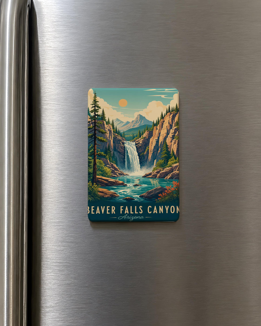 Beaver Falls Canyon Fridge Magnet, Canyon Landscape Souvenir Magnet, Nature Travel Keepsake, Hiking Adventure Gift