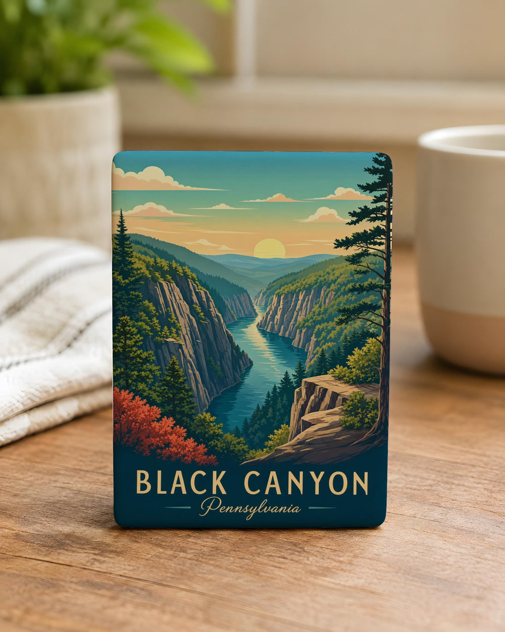 Black Canyon Pennsylvania Fridge Magnet, Black Canyon PA Souvenir Magnet, Pennsylvania Travel Gift, Scenic Canyon Keepsake Magnet
