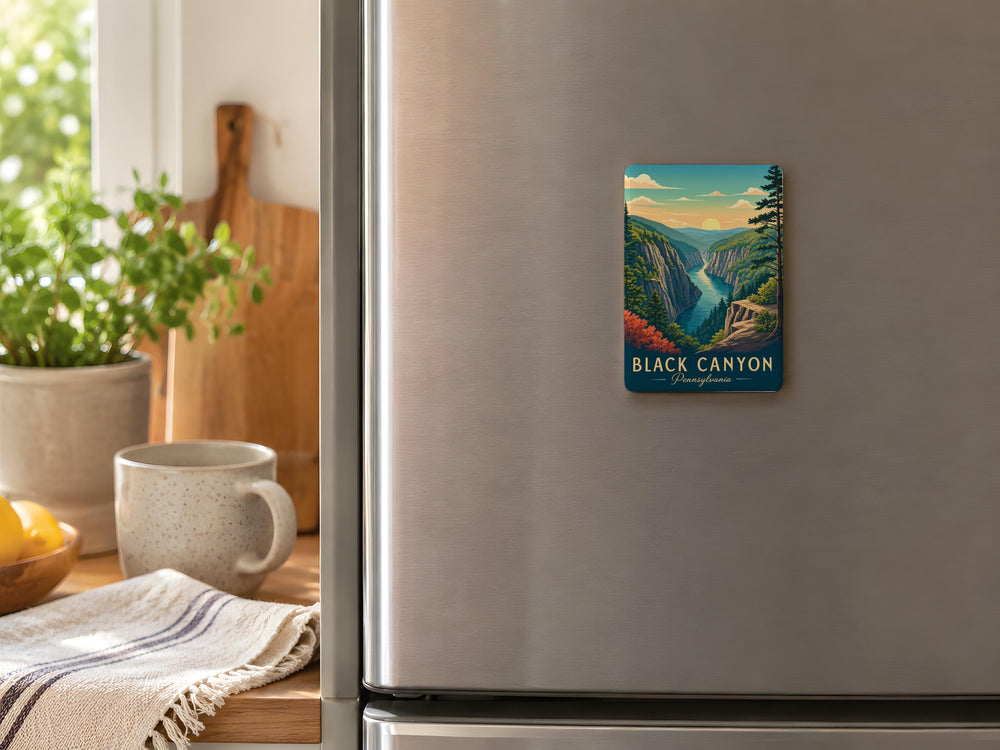 Black Canyon Pennsylvania Fridge Magnet, Black Canyon PA Souvenir Magnet, Pennsylvania Travel Gift, Scenic Canyon Keepsake Magnet