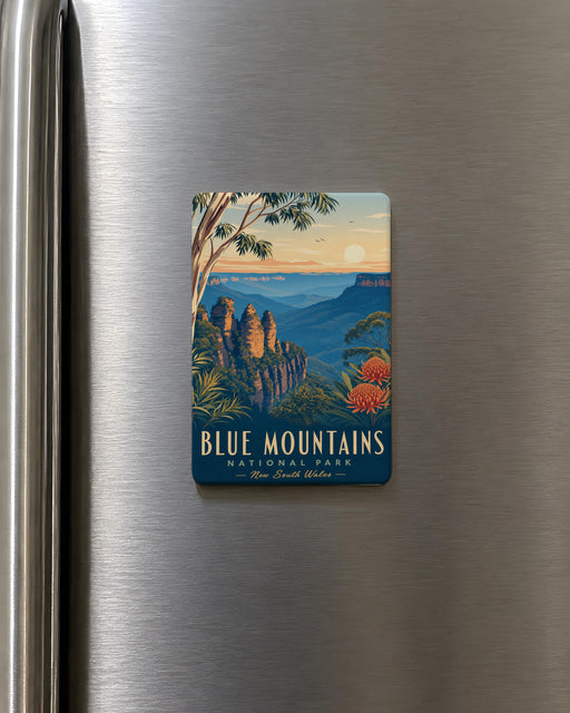 Blue Mountains National Park Fridge Magnet, Australia Scenic Souvenir Magnet, Travel Landmark Kitchen Decor Gift