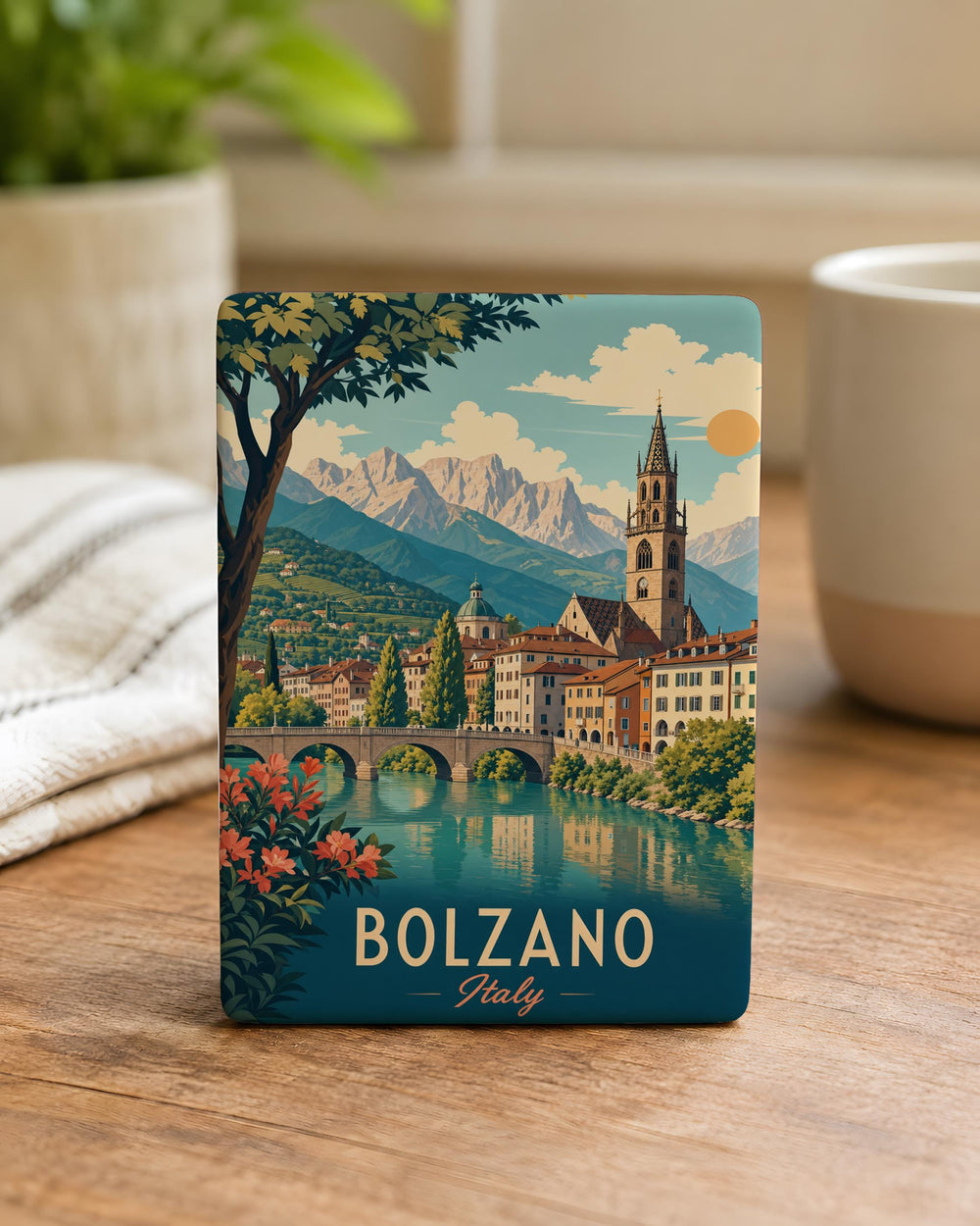 Bolzano Italy Fridge Magnet, Bolzano Souvenir Magnet, South Tyrol Travel Keepsake, Italian Alps Landmark Magnet