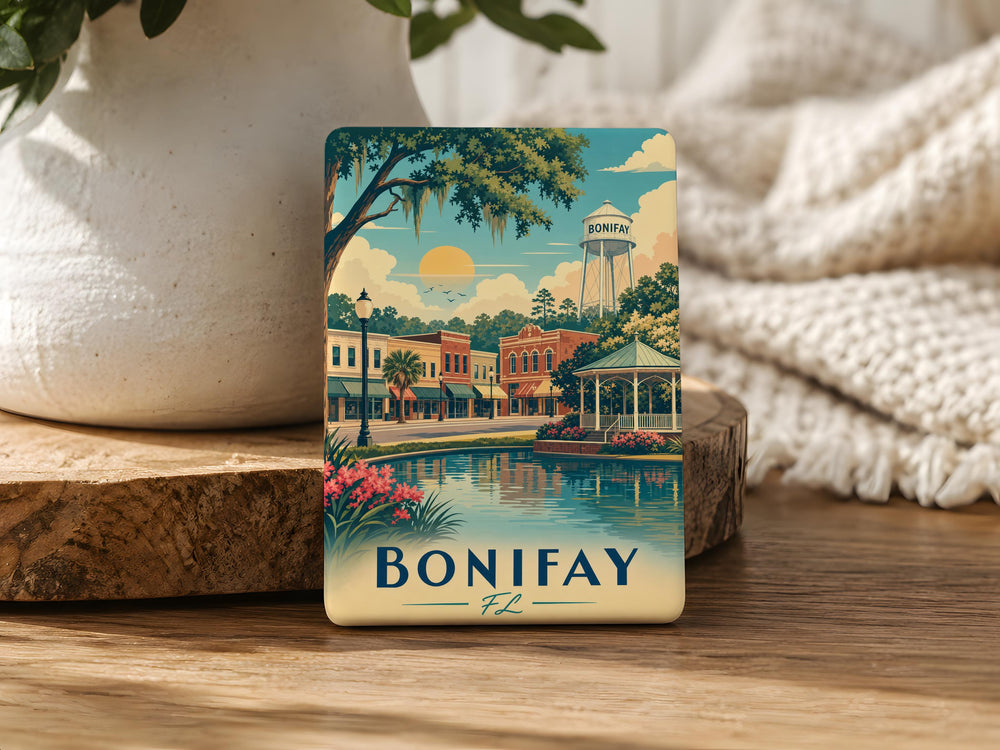 Bonifay FL Fridge Magnet, Bonifay Florida Souvenir Magnet, Hometown Travel Keepsake, City Name Refrigerator Magnet