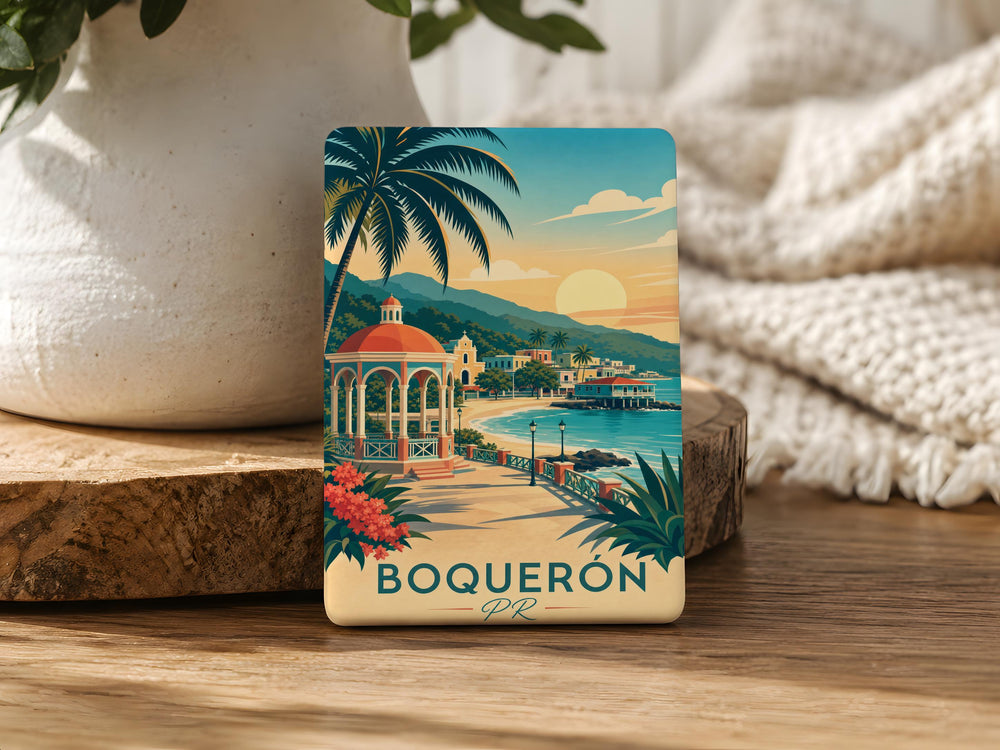 Boqueron Puerto Rico Fridge Magnet, Boqueron PR Souvenir, Coastal Town Travel Keepsake, Puerto Rico Vacation Gift