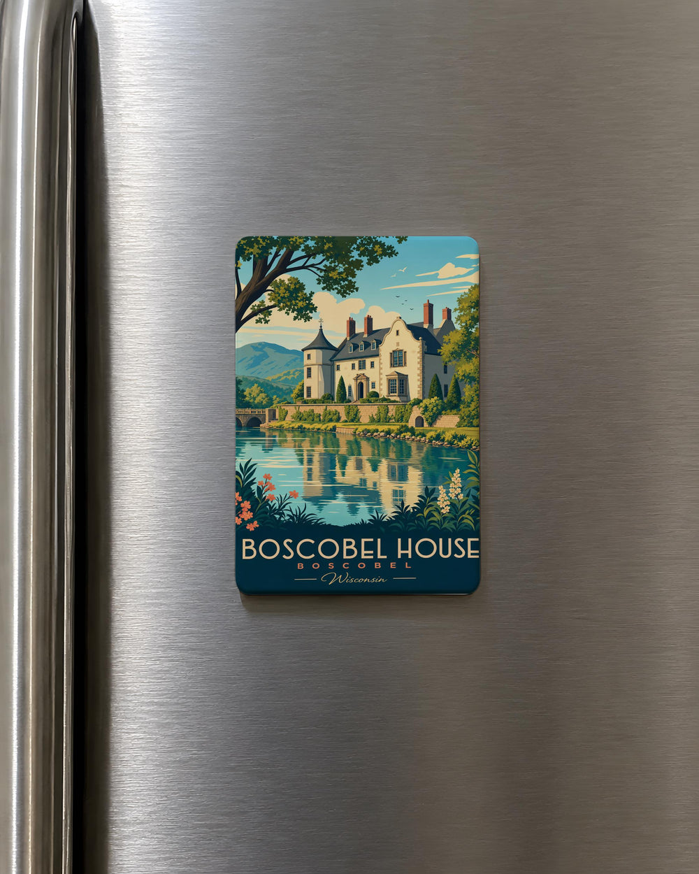 Boscobel House Fridge Magnet, Historic English Country House Souvenir, British Heritage Landmark Kitchen Magnet