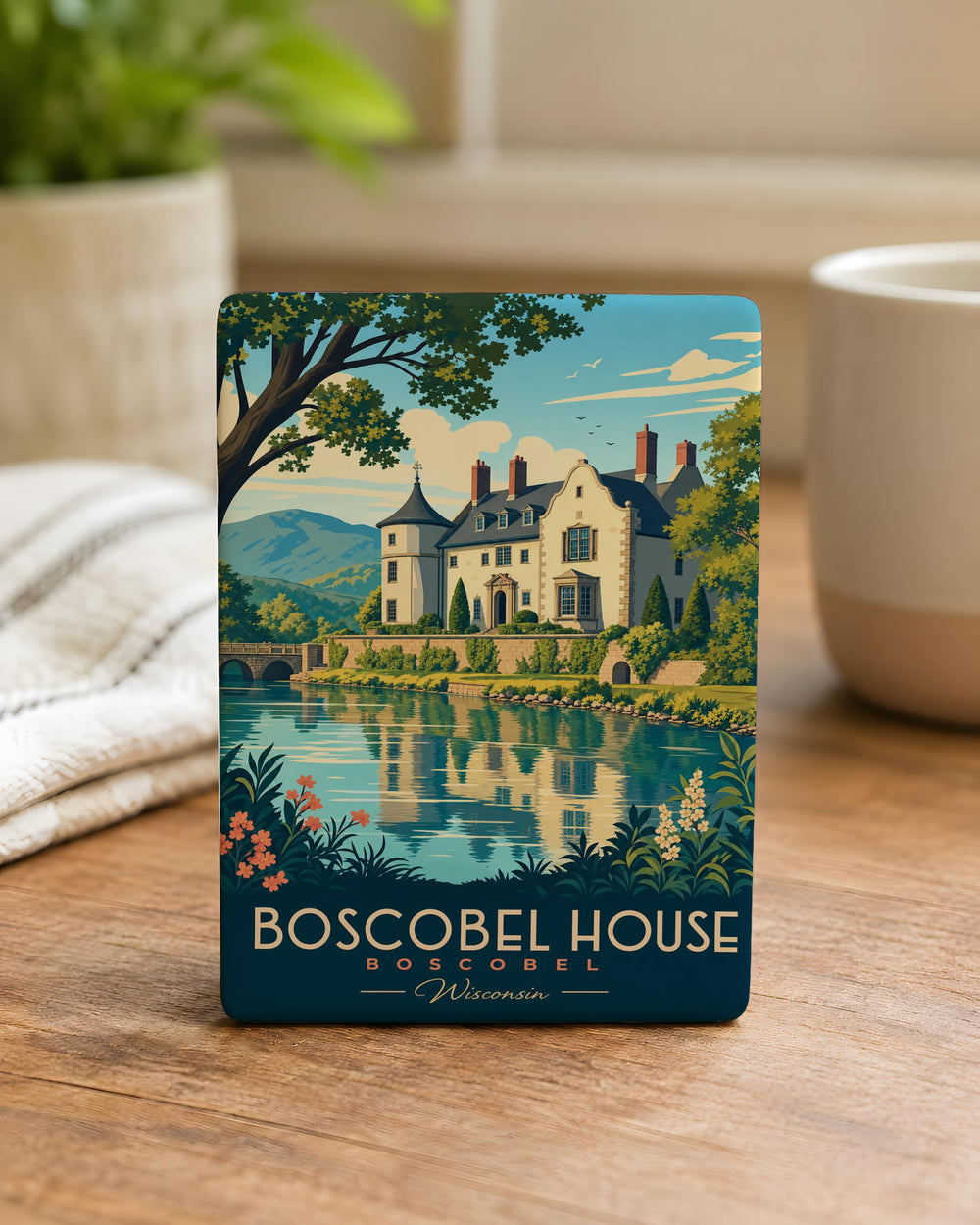 Boscobel House Fridge Magnet, Historic English Country House Souvenir, British Heritage Landmark Kitchen Magnet