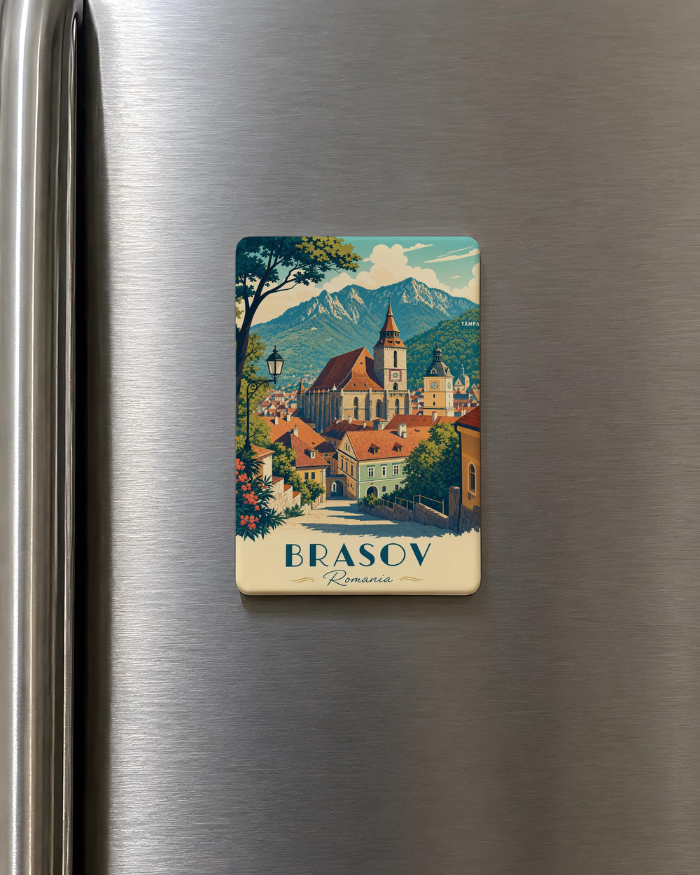 Brasov Romania Fridge Magnet, Brasov Souvenir Magnet, Romania Travel Gift, Brasov City Landmark Keepsake Magnet