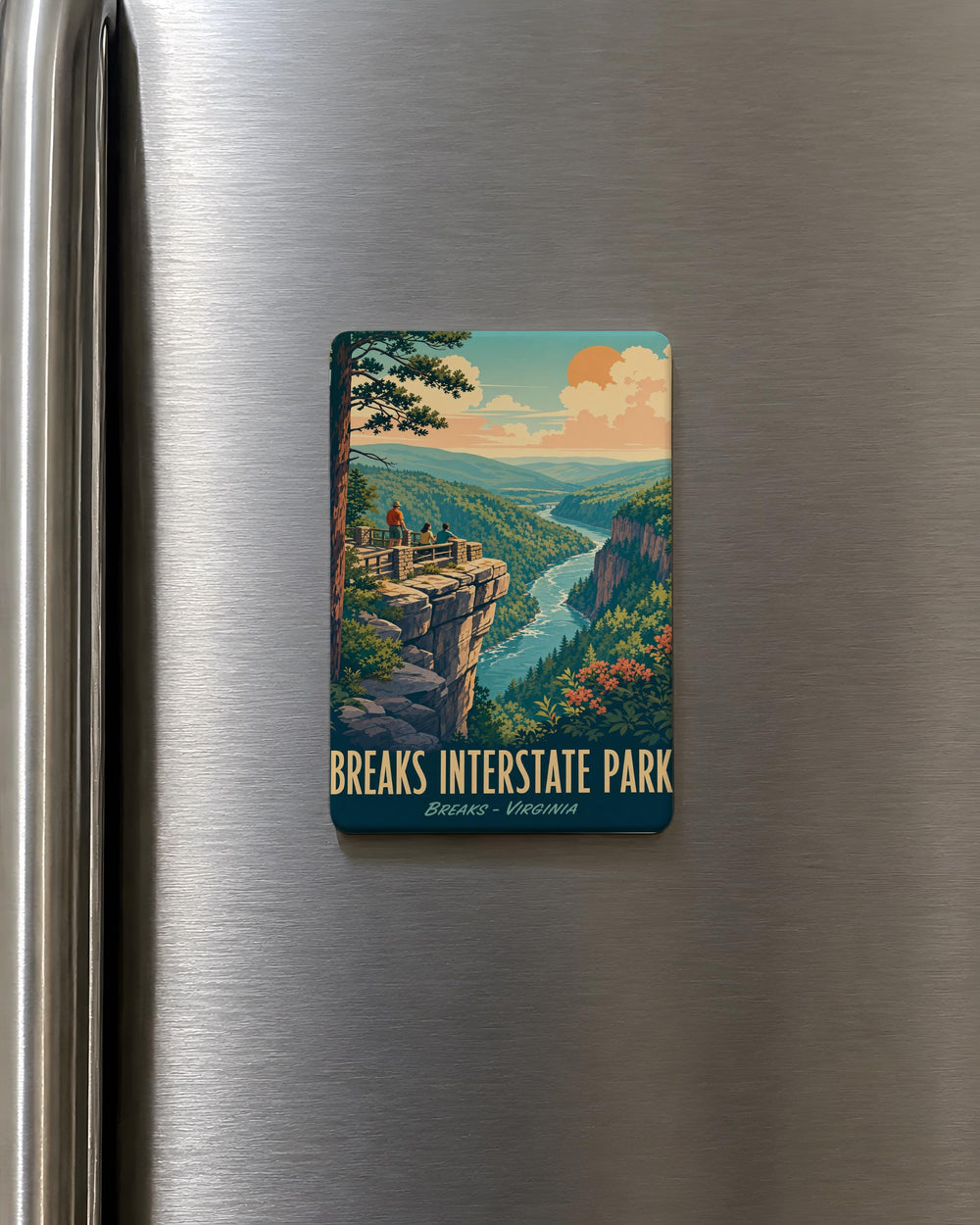 Breaks Interstate Park Fridge Magnet, Virginia Kentucky Gorge Landmark Souvenir Magnet, Hiking Nature Travel Keepsake