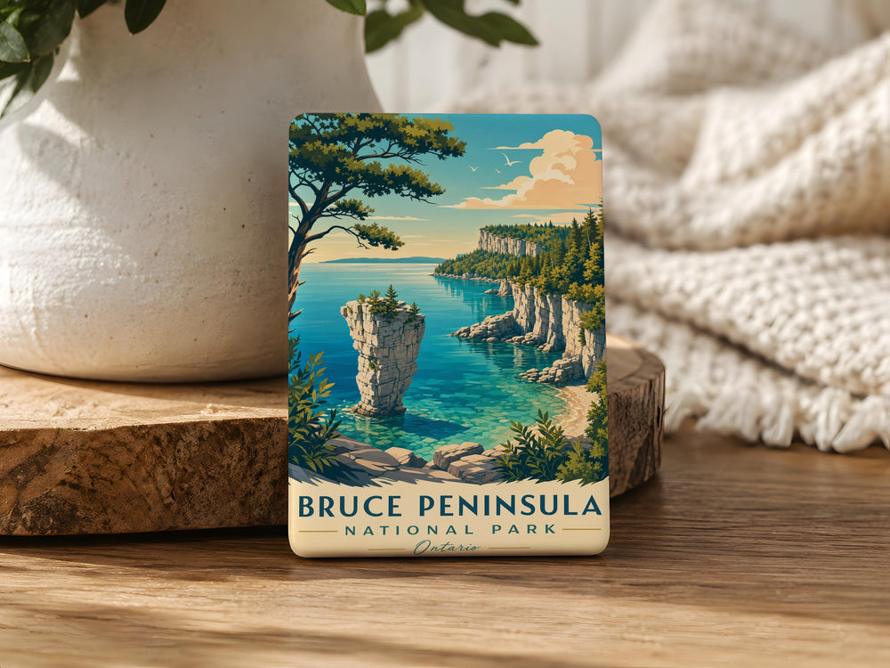 Bruce Peninsula National Park Fridge Magnet, Ontario Canada Nature Travel Souvenir Magnet, Georgian Bay Tobermory Gift