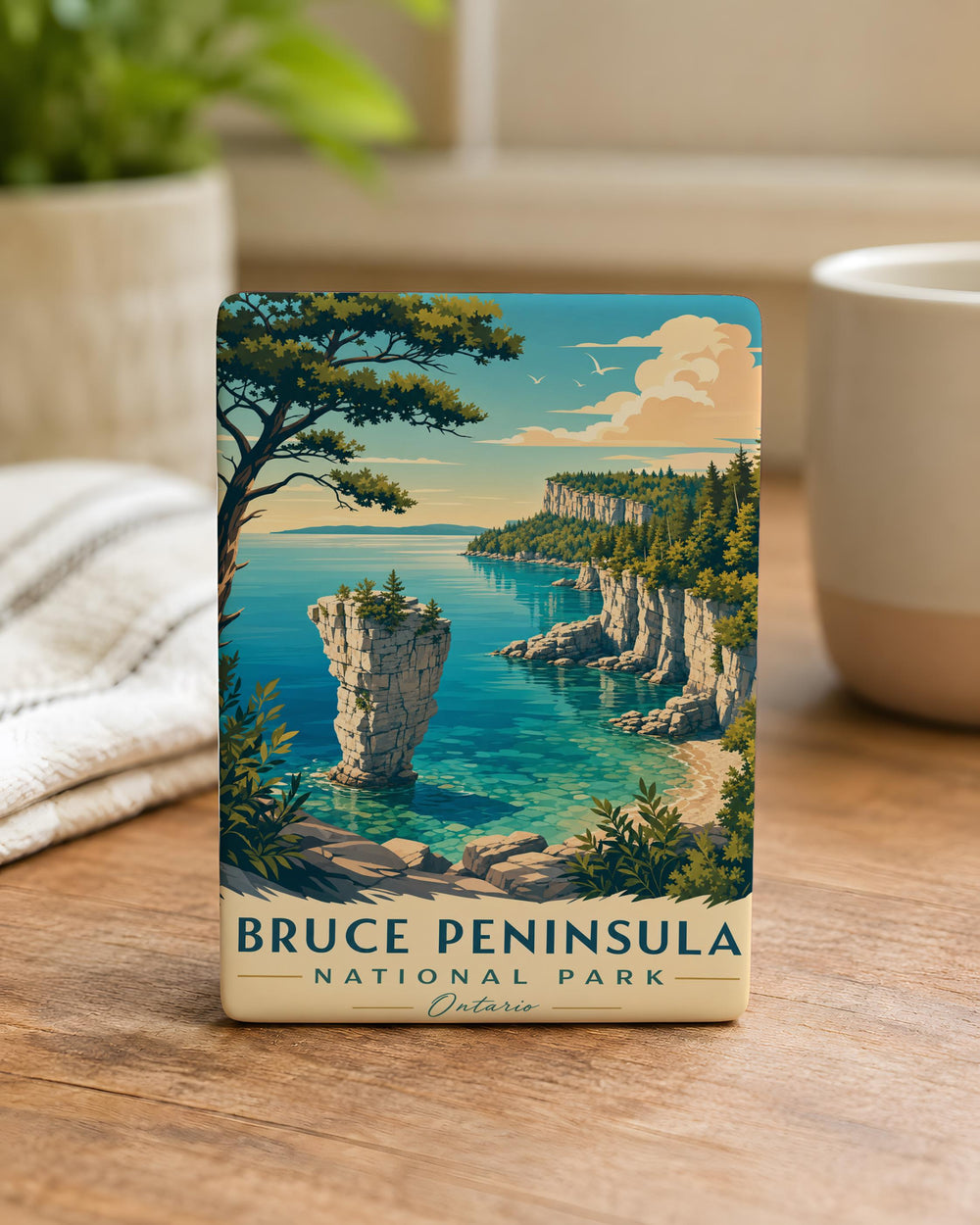 Bruce Peninsula National Park Fridge Magnet, Ontario Canada Nature Travel Souvenir Magnet, Georgian Bay Tobermory Gift