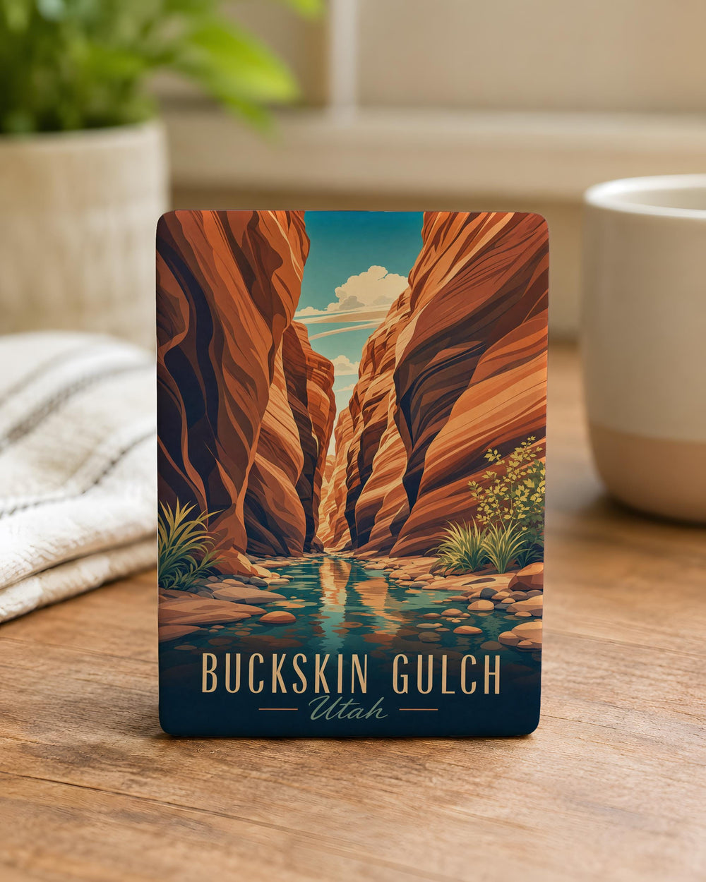 Buckskin Gulch Utah Fridge Magnet, Slot Canyon Souvenir Magnet, Utah Hiking Adventure Travel Keepsake Magnet