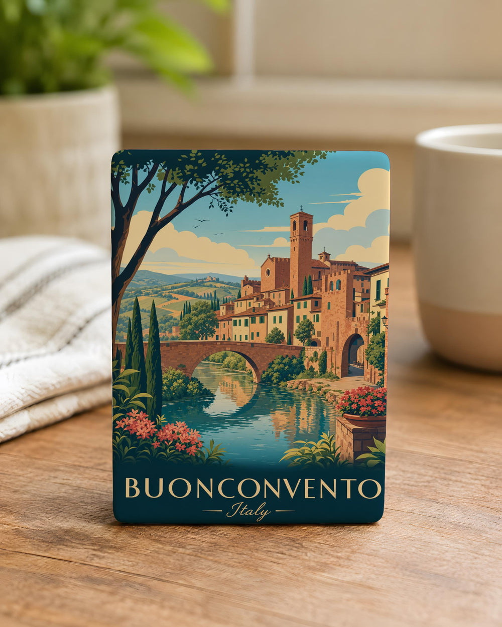 Buonconvento Italy Fridge Magnet, Tuscany Travel Souvenir, Italian Village Landmark Magnet, Italy Vacation Keepsake Gift
