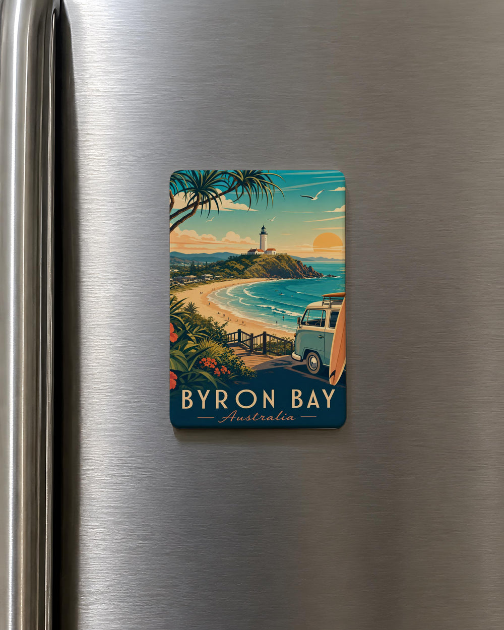 Byron Bay Australia Fridge Magnet, Byron Bay Souvenir Magnet, Australia Travel Gift, Coastal Town Keepsake Magnet
