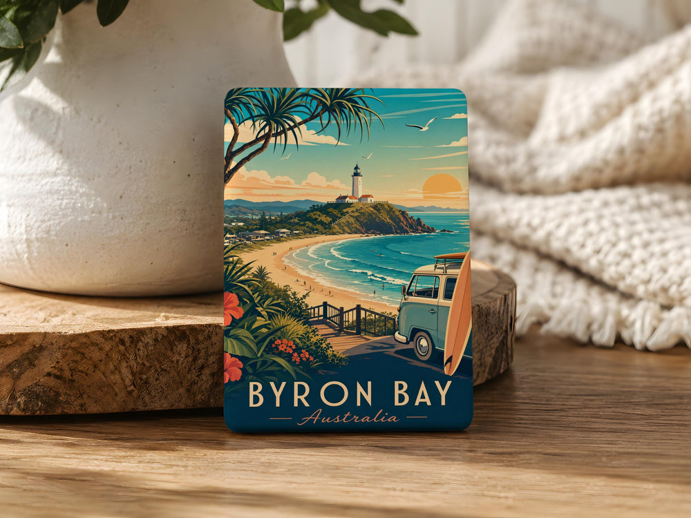 Byron Bay Australia Fridge Magnet, Byron Bay Souvenir Magnet, Australia Travel Gift, Coastal Town Keepsake Magnet