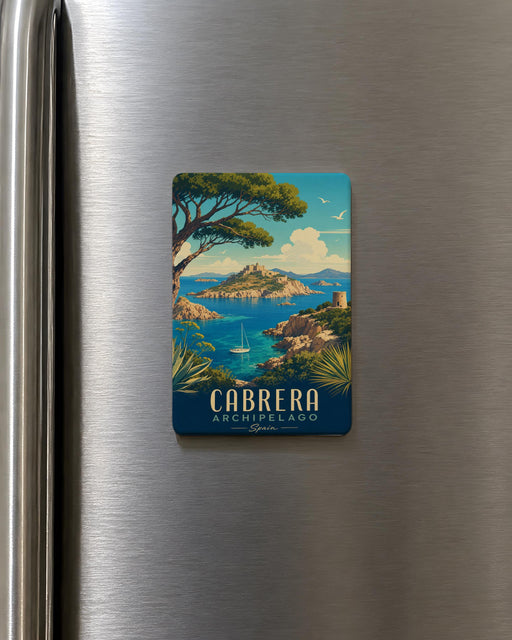 Cabrera Archipelago Fridge Magnet, Cabrera National Park Spain Souvenir, Balearic Islands Travel Keepsake Magnet
