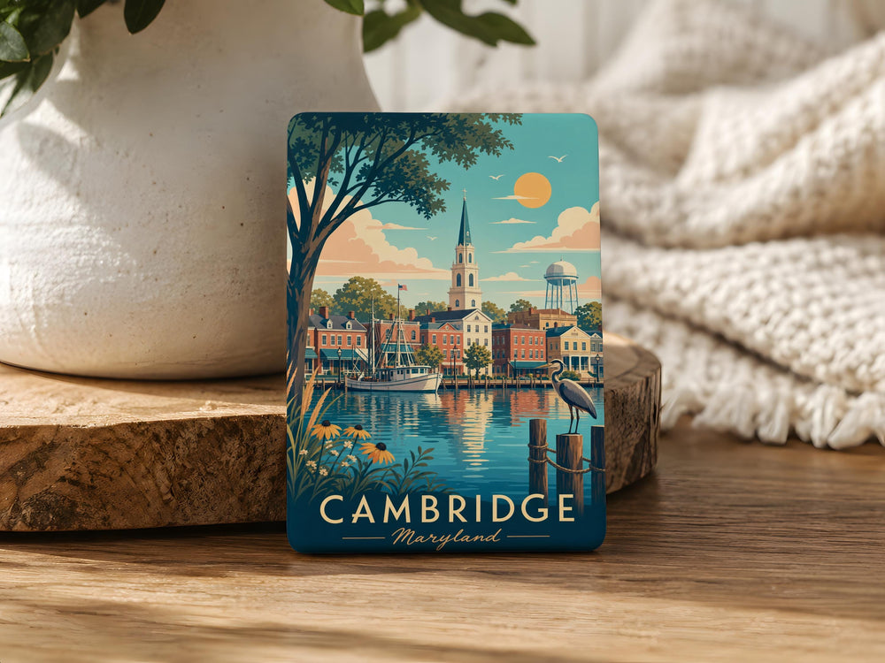Cambridge MD Fridge Magnet, Cambridge Maryland Souvenir, Dorchester County Travel Keepsake, Eastern Shore Gift