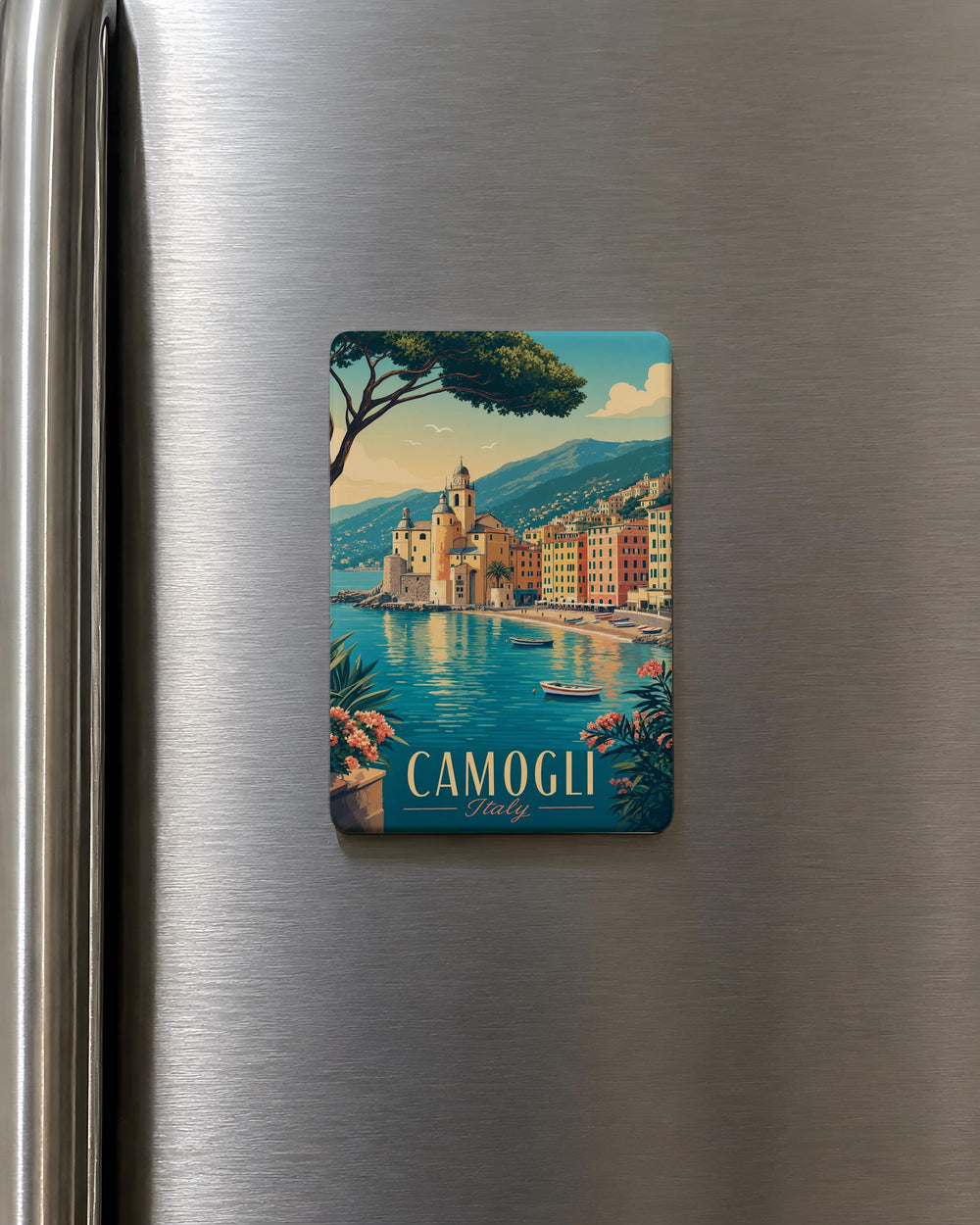 Camogli Italy Fridge Magnet, Camogli Ligurian Coastal Village Souvenir, Italian Riviera Travel Gift, Camogli Harbor Magnet