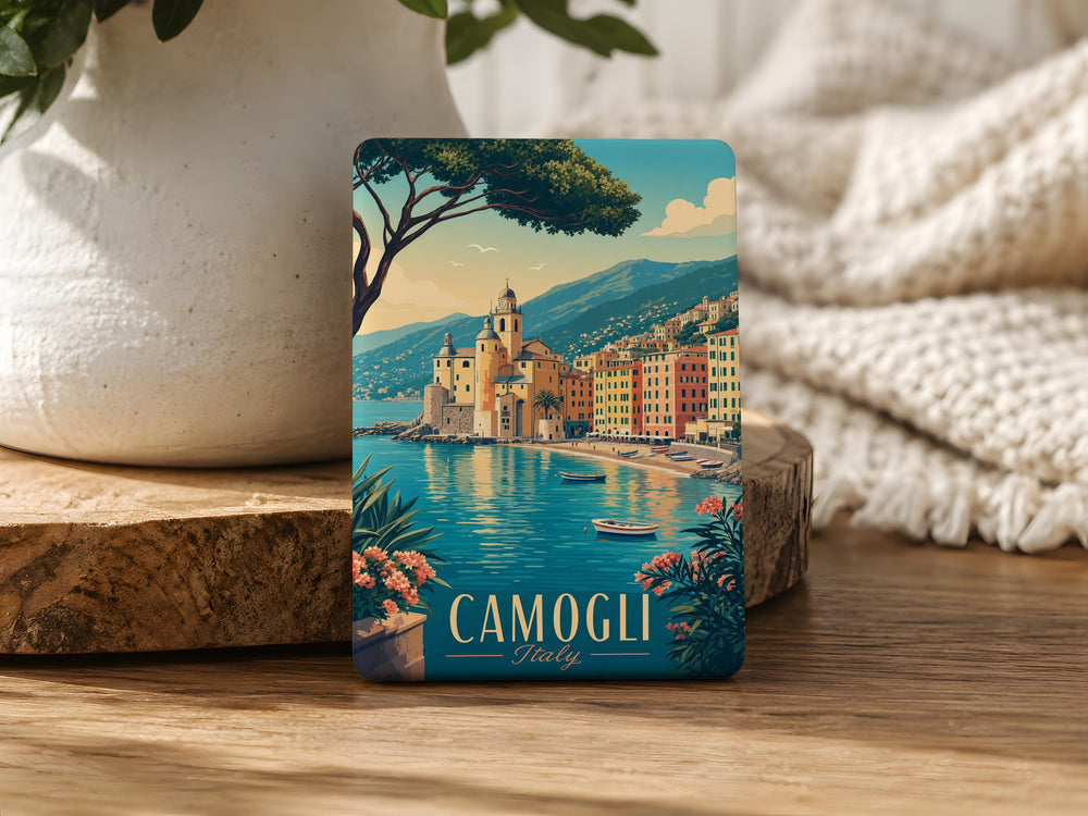 Camogli Italy Fridge Magnet, Camogli Ligurian Coastal Village Souvenir, Italian Riviera Travel Gift, Camogli Harbor Magnet