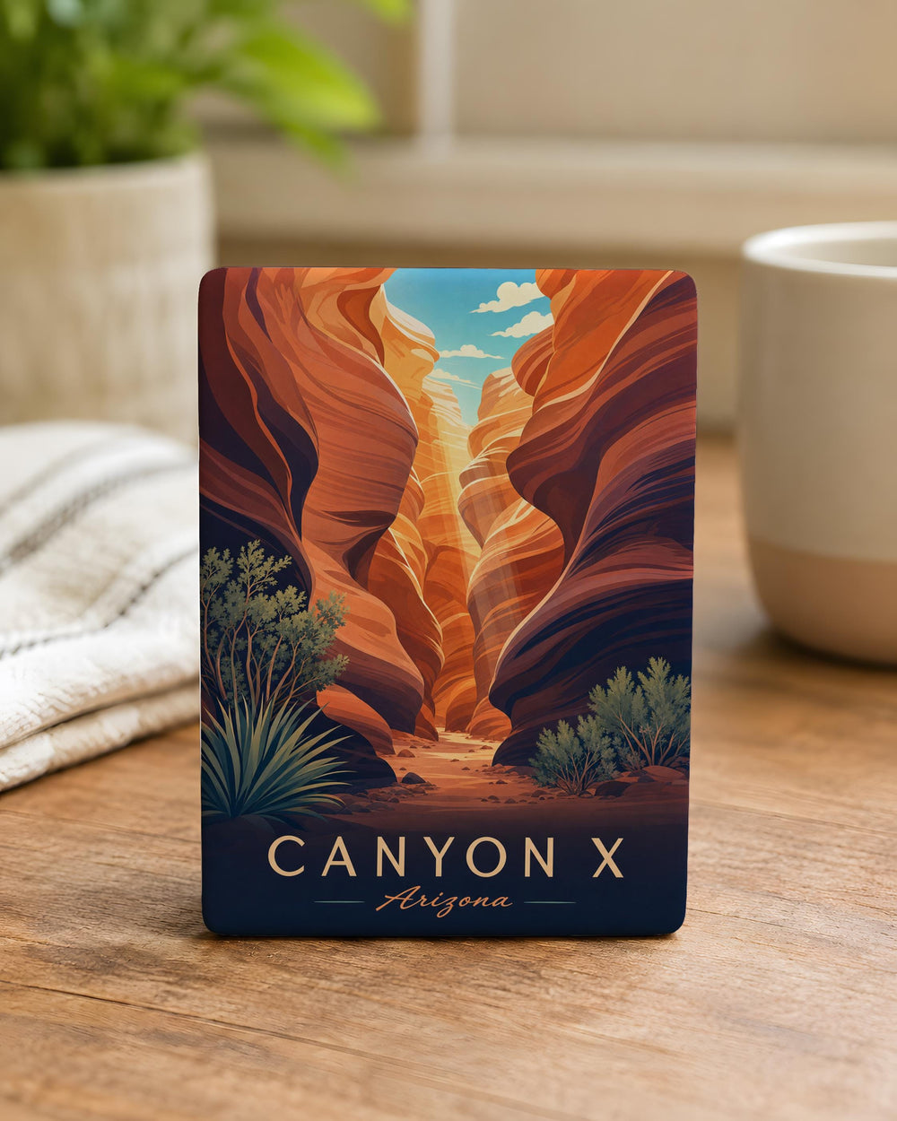 Canyon X Arizona Fridge Magnet, Arizona Slot Canyon Souvenir Magnet, Desert Canyon Travel Keepsake Magnet