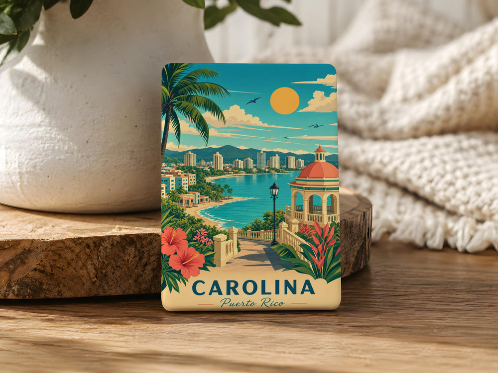 Carolina Puerto Rico Fridge Magnet, Carolina PR Souvenir Magnet, Puerto Rico Travel Gift, Caribbean Island Keepsake Magnet