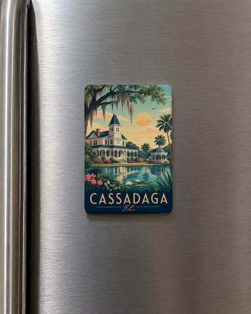Cassadaga Florida Fridge Magnet, Cassadaga FL Souvenir Magnet, Florida Travel Gift, Small Town Keepsake Magnet