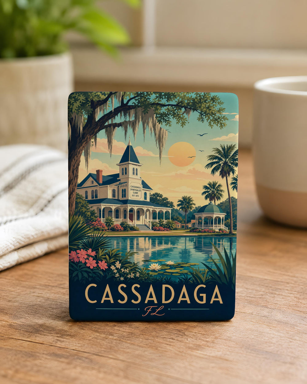 Cassadaga Florida Fridge Magnet, Cassadaga FL Souvenir Magnet, Florida Travel Gift, Small Town Keepsake Magnet