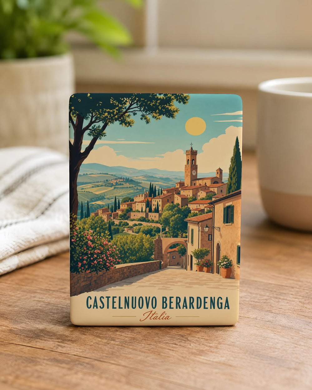 Castelnuovo Berardenga Italy Fridge Magnet, Tuscany Town Souvenir Magnet, Italian Travel Keepsake Magnet