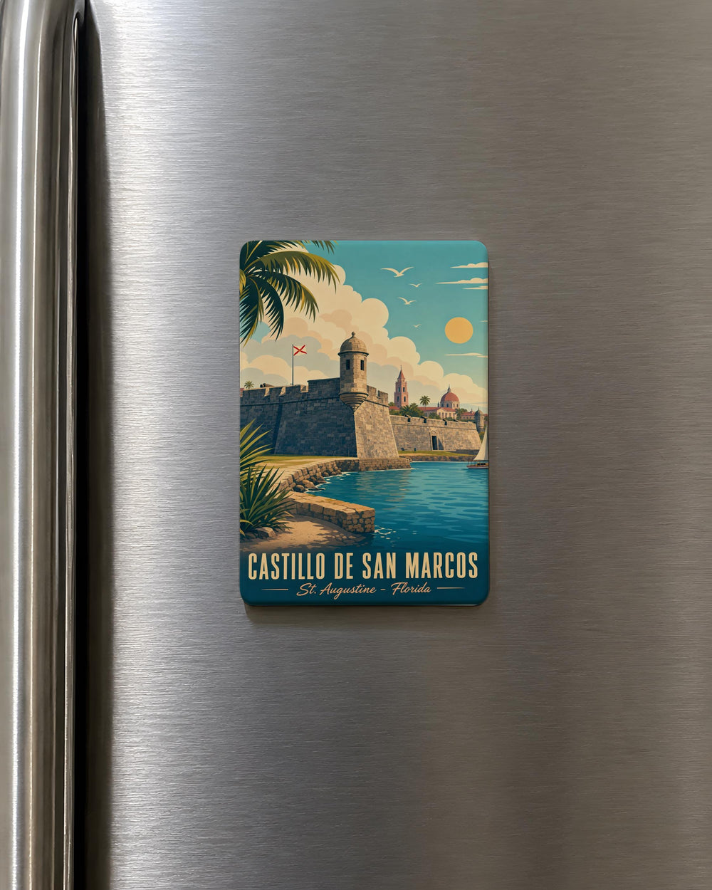 Castillo de San Marcos Fridge Magnet, St. Augustine Florida Fort Souvenir Magnet, Historic Landmark Travel Keepsake Gift