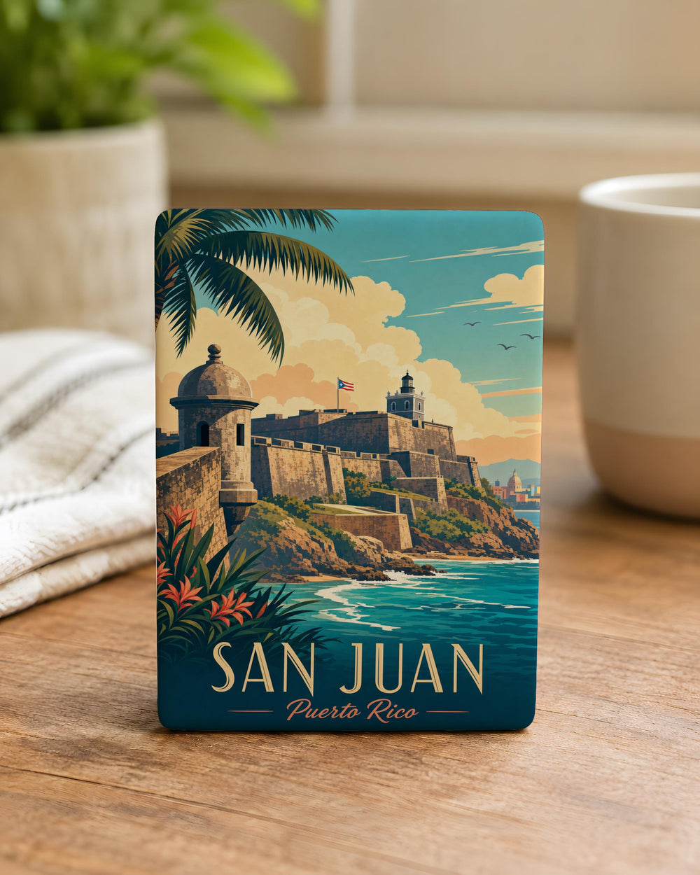 Castillo San Felipe del Morro Fridge Magnet, Puerto Rico Historic Fortress Souvenir Magnet, Old San Juan Travel Keepsake Magnet
