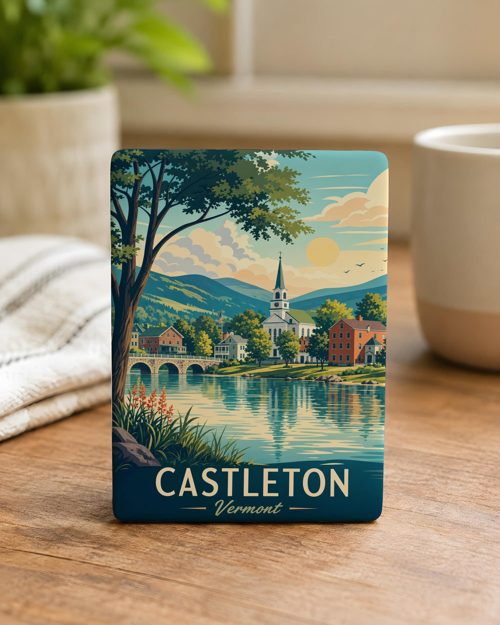 Castleton VT Fridge Magnet, Castleton Vermont Souvenir Magnet, Rutland County Travel Keepsake, New England Gift
