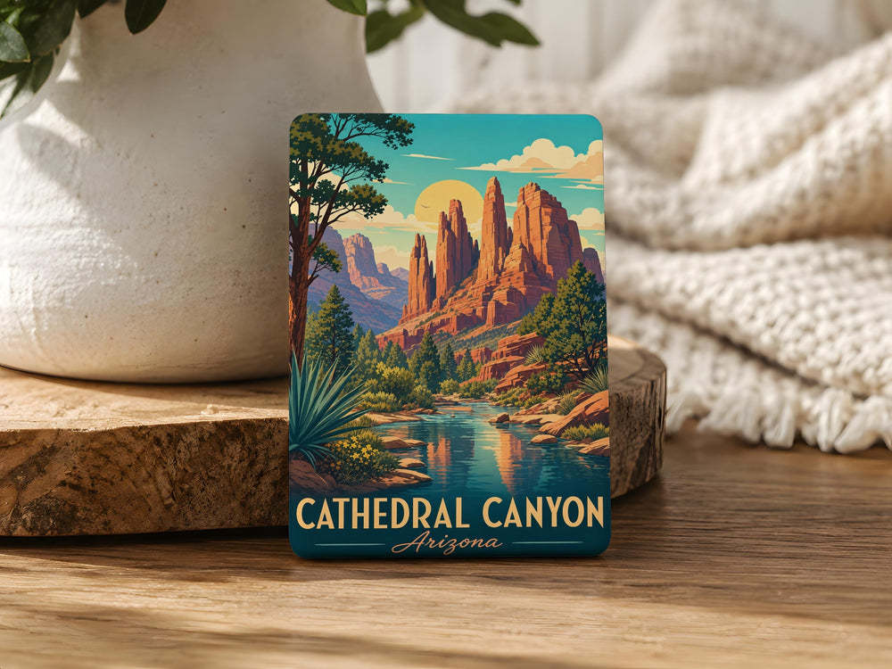 Cathedral Canyon Arizona Fridge Magnet, Desert Canyon Landscape Souvenir, Southwestern Travel Gift Magnet