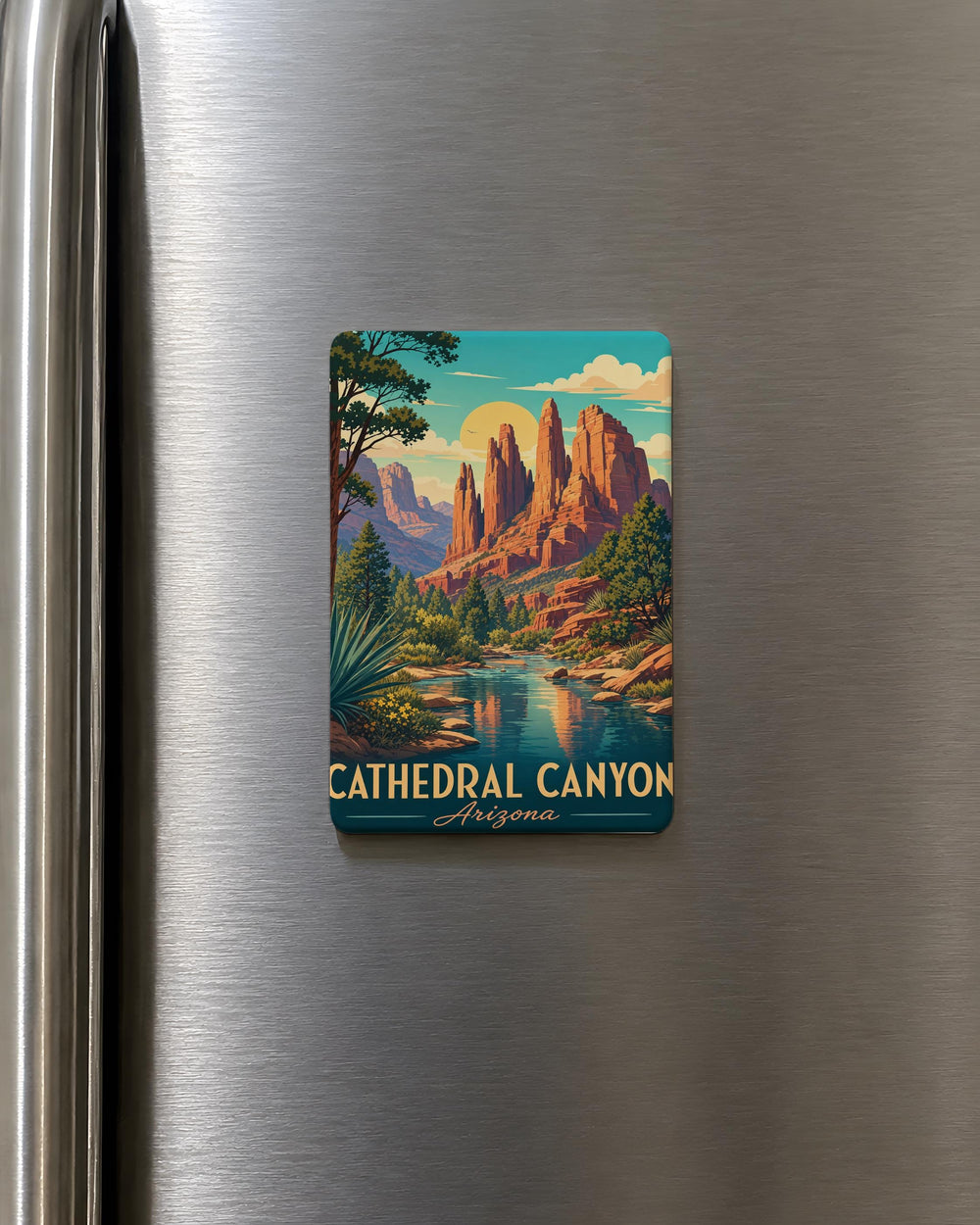 Cathedral Canyon Arizona Fridge Magnet, Desert Canyon Landscape Souvenir, Southwestern Travel Gift Magnet