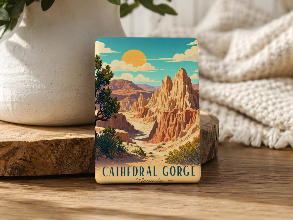 Cathedral Gorge Nevada Fridge Magnet, Cathedral Gorge State Park Souvenir Magnet, Nevada Travel Gift, USA Landmark Magnet