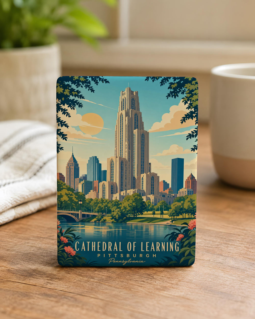 Cathedral of Learning Fridge Magnet Pittsburgh Landmark Souvenir University of Pittsburgh Gift Oakland Neighborhood Keepsake