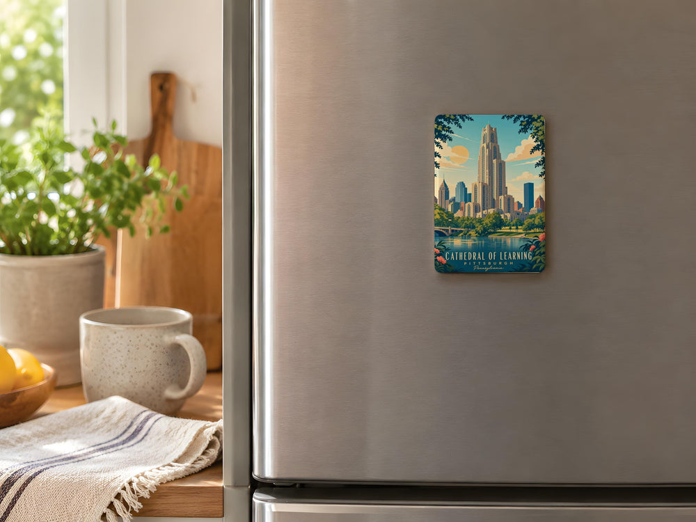 Cathedral of Learning Fridge Magnet Pittsburgh Landmark Souvenir University of Pittsburgh Gift Oakland Neighborhood Keepsake
