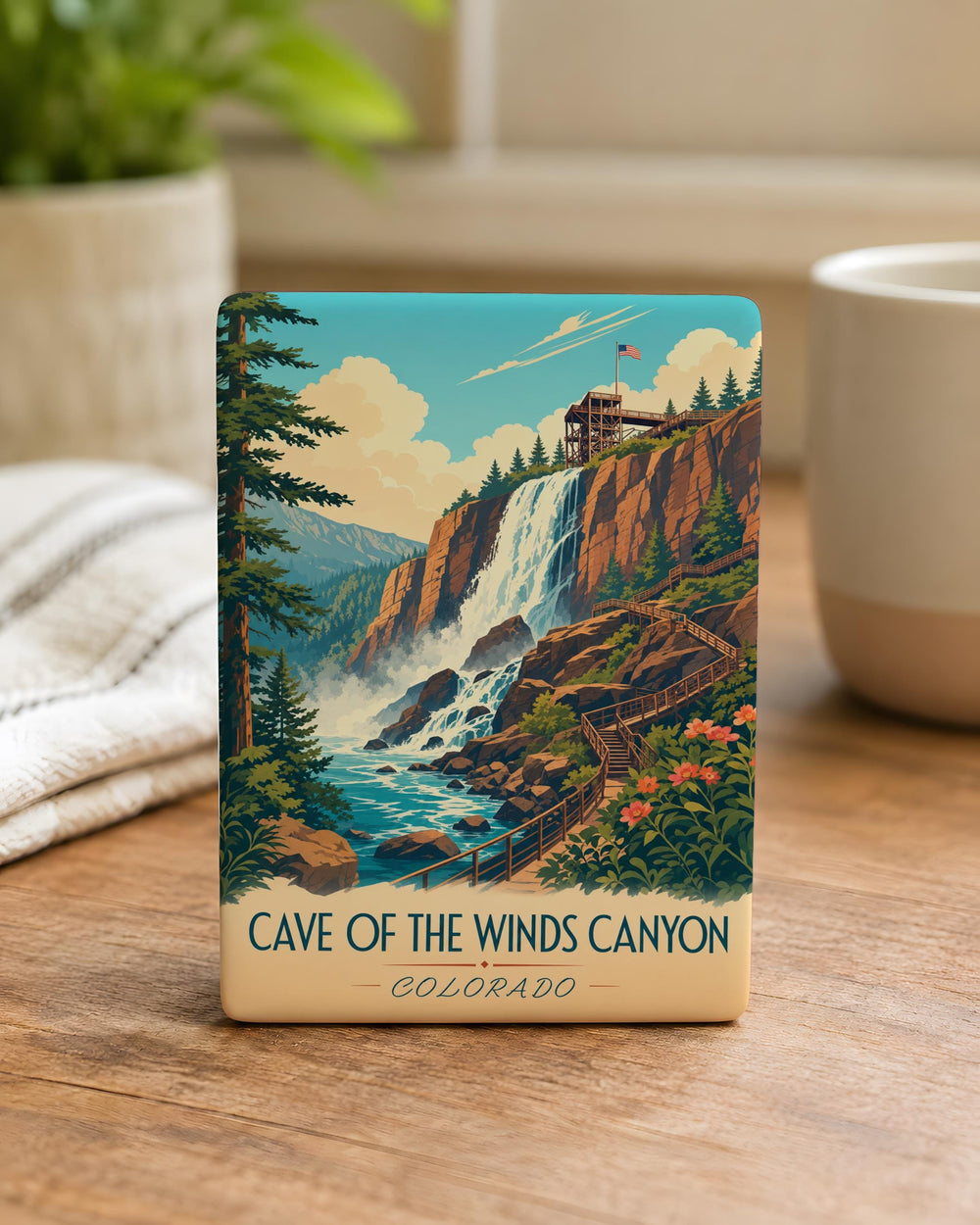 Cave of the Winds Canyon Fridge Magnet, Scenic Canyon Souvenir Magnet, Nature Travel Gift, Colorado Landmark Magnet