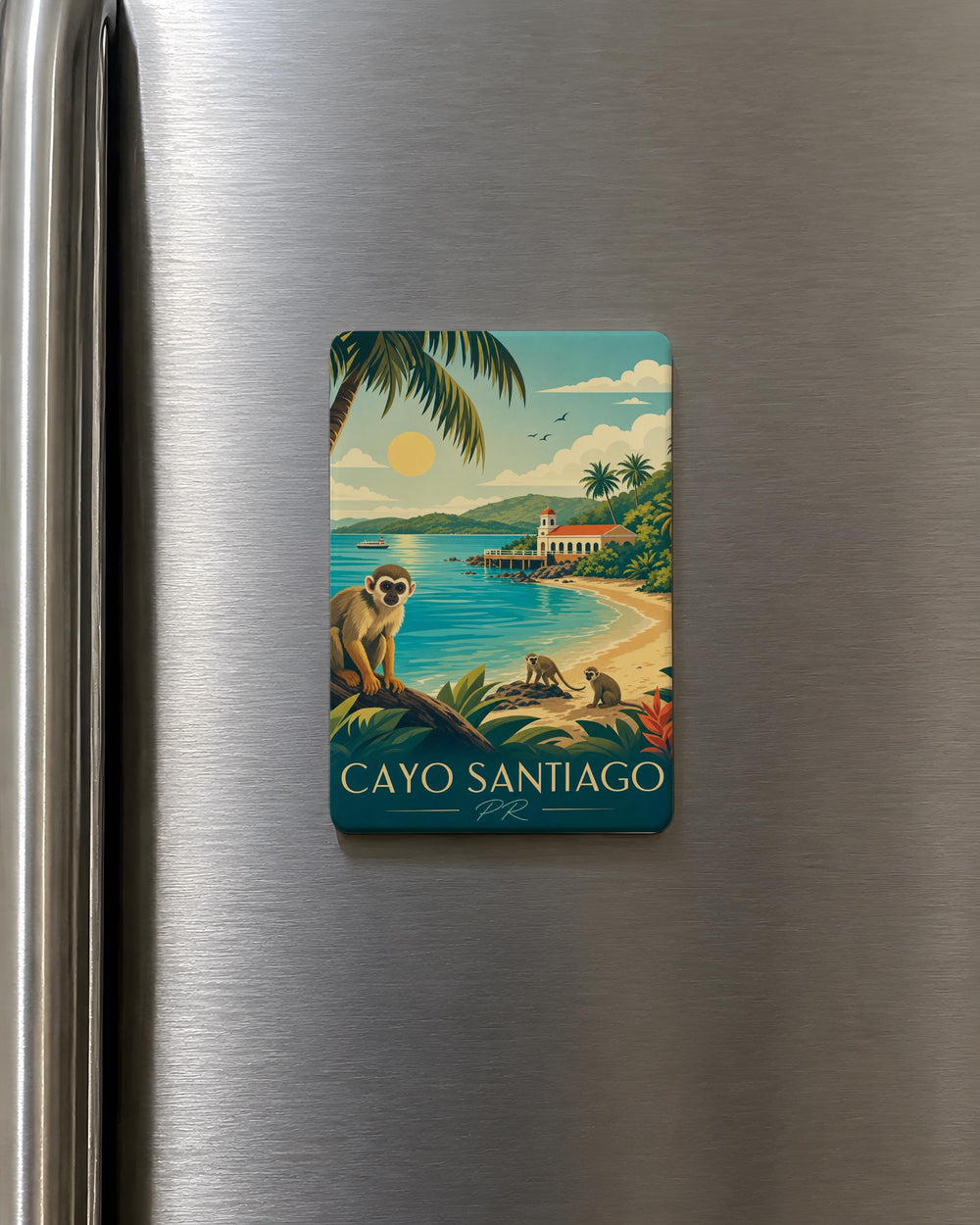 Cayo Santiago Puerto Rico Fridge Magnet, Caribbean Island Souvenir Magnet, Cayo Santiago PR Travel Keepsake Magnet