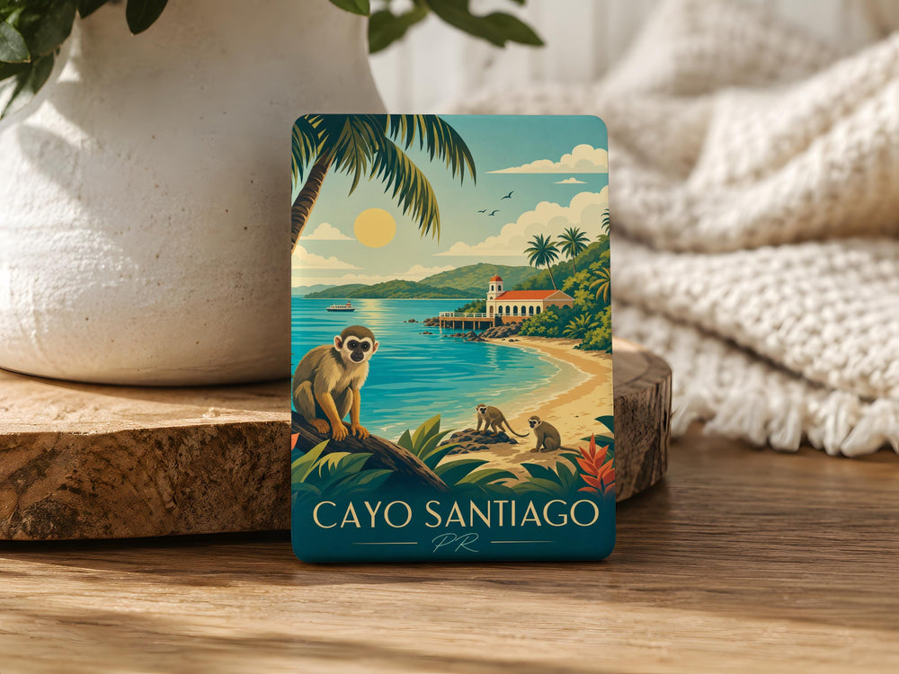 Cayo Santiago Puerto Rico Fridge Magnet, Caribbean Island Souvenir Magnet, Cayo Santiago PR Travel Keepsake Magnet