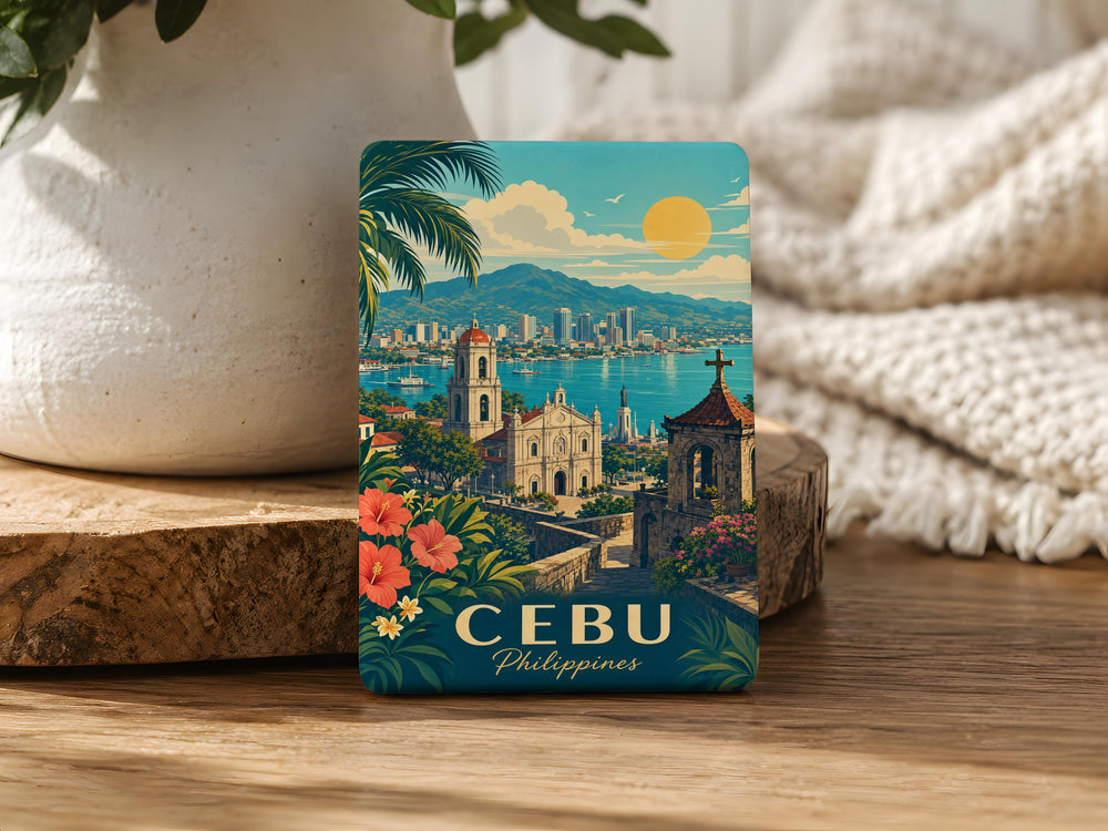 Cebu Philippines Fridge Magnet, Cebu City Souvenir Magnet, Philippines Travel Gift, Cebu Island Keepsake Magnet