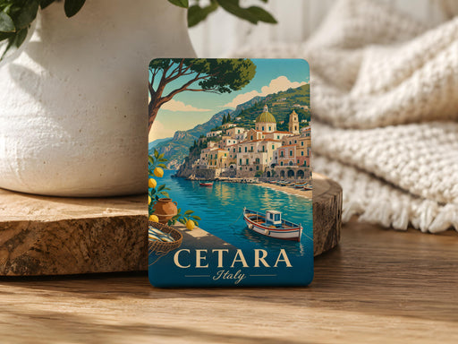 Cetara Italy Fridge Magnet, Amalfi Coast Souvenir Magnet, Cetara Village Travel Keepsake, Italian Coastal Town Magnet Gift
