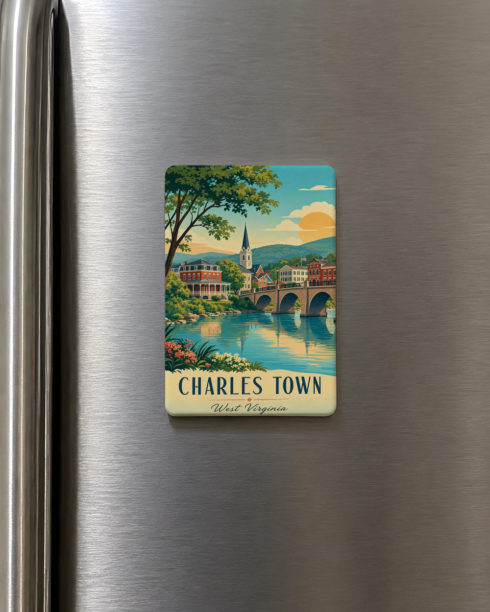 Charles Town WV Fridge Magnet, Charles Town West Virginia Souvenir Magnet, West Virginia Travel Gift, USA City Magnet